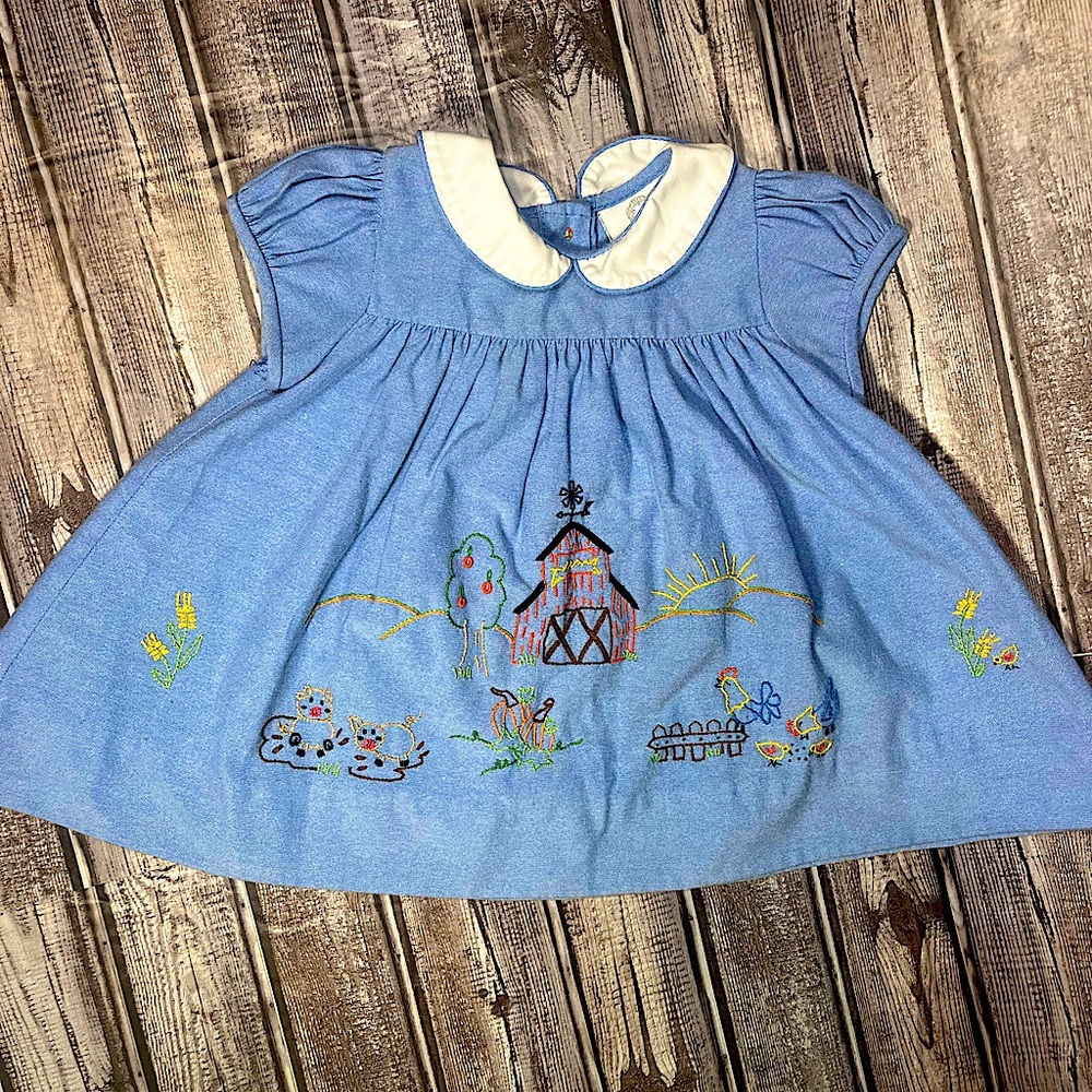 The Proper Peony 12m Farm Baby Girl Dress